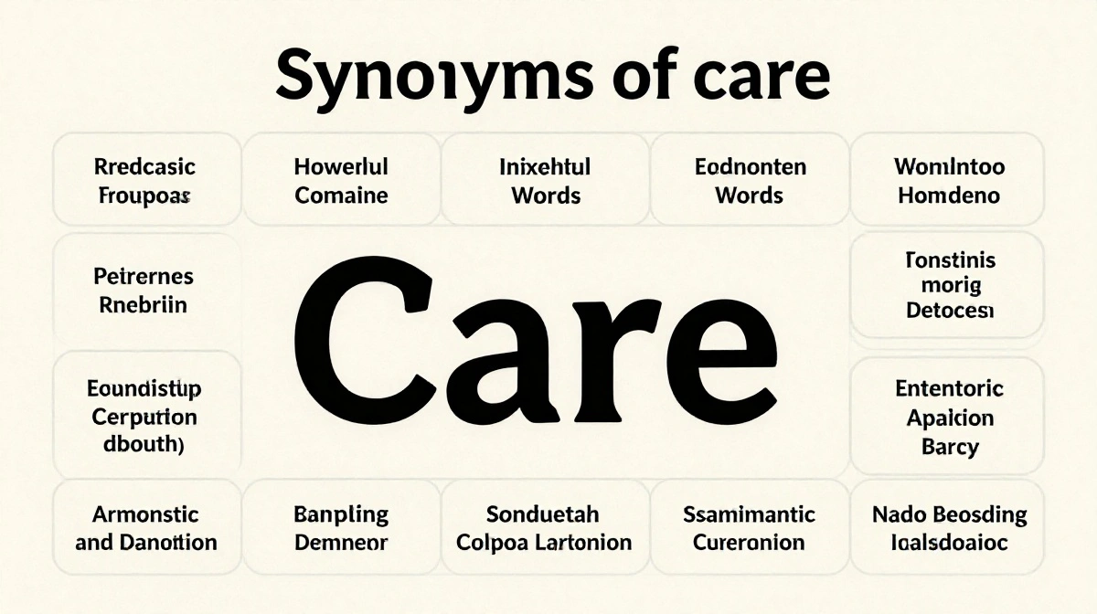 synonyms of care