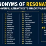 synonyms of resonated