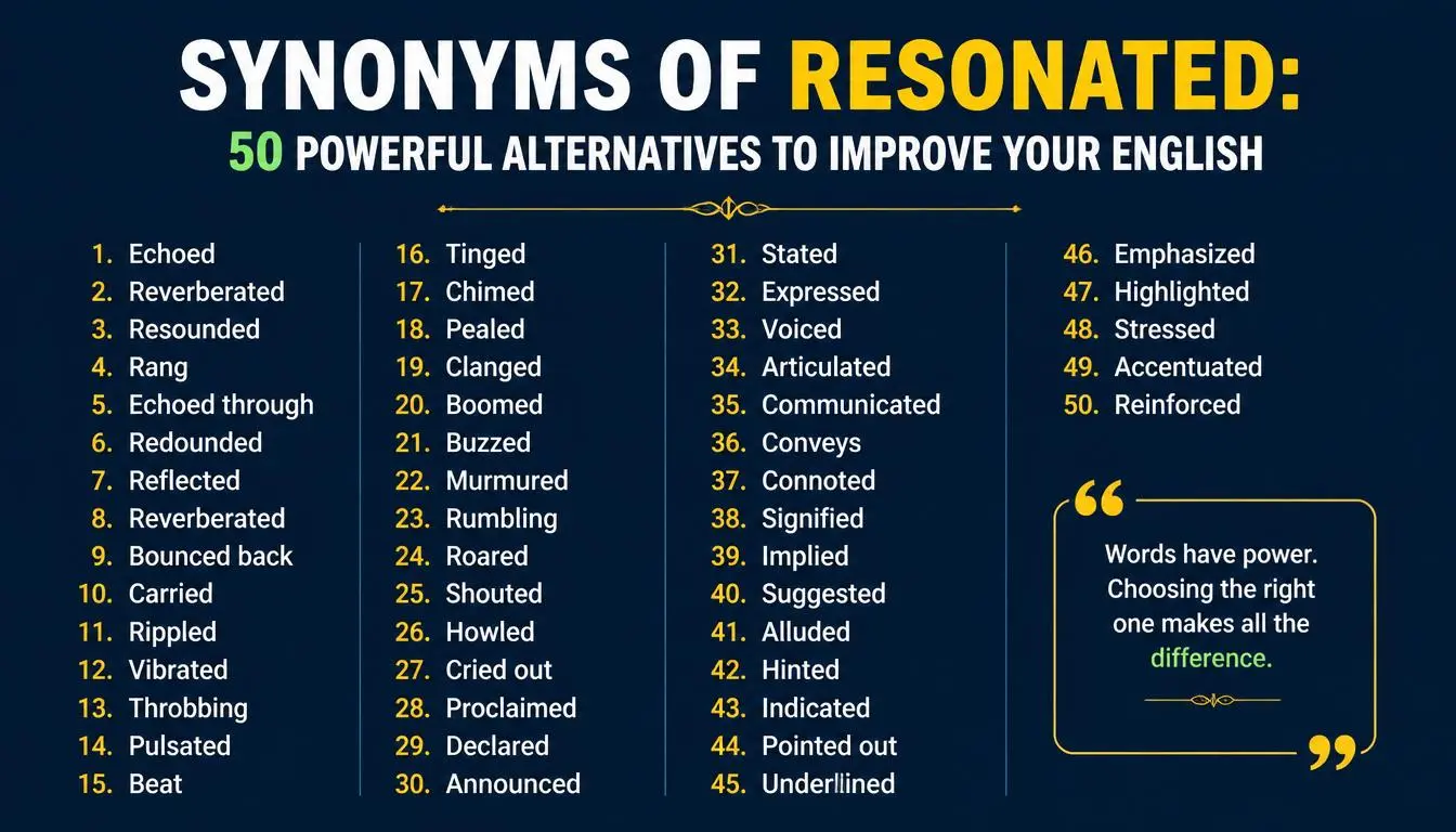 synonyms of resonated