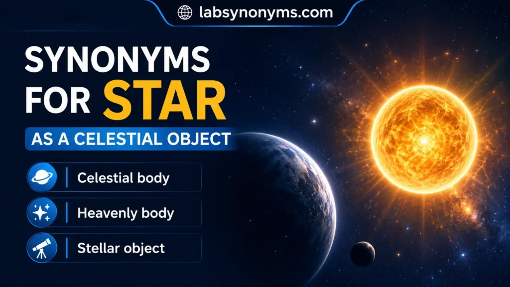 Synonyms for Star as a Celestial Object